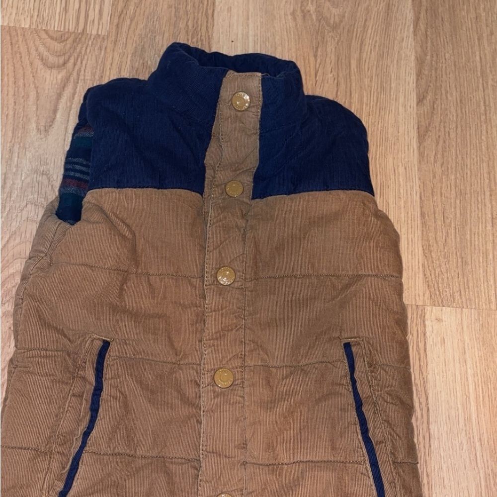 Tommy Bahama Kids' Brown and Blue corduroy vest-4T
